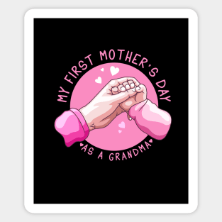 My First Mother's Day As A Grandma Shirt Happy Mother's Day 2021 Gift For Mom Birthday Celebration Sticker